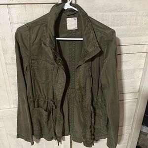 Olive green jacket. Size medium